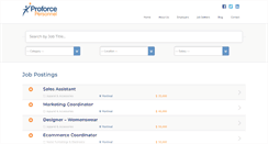 Desktop Screenshot of proforcejobs.com