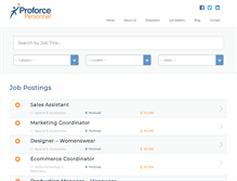 Tablet Screenshot of proforcejobs.com